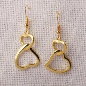 Women's Double Hollow Heart Earrings