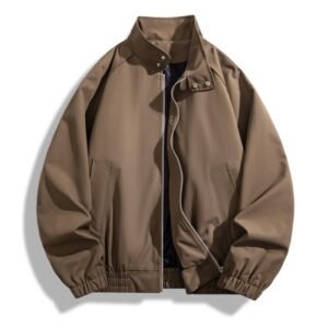 Stand Collar Jacket For Men Loose Casual Jacket