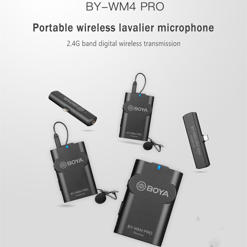WM4PRO K3 Lavalier 2.4G Mini Mobile Phone Wireless Recording Microphone - Image 2