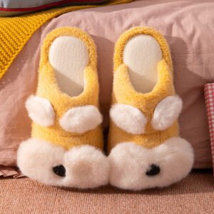 Cotton Slippers Female Indoor Household Warmth Thick-soled Non-slip