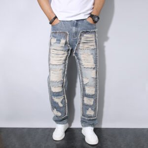 Men's Straight Wrinkle-resistant Loose Casual Jeans