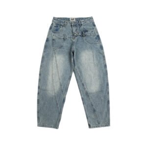 Double Waist Design Loose Leisure Workwear Trousers