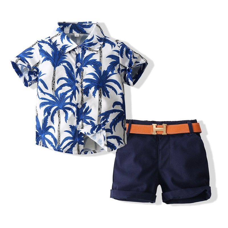 Boys Beach Style Short Sleeve Shirt Outfit - Image 2