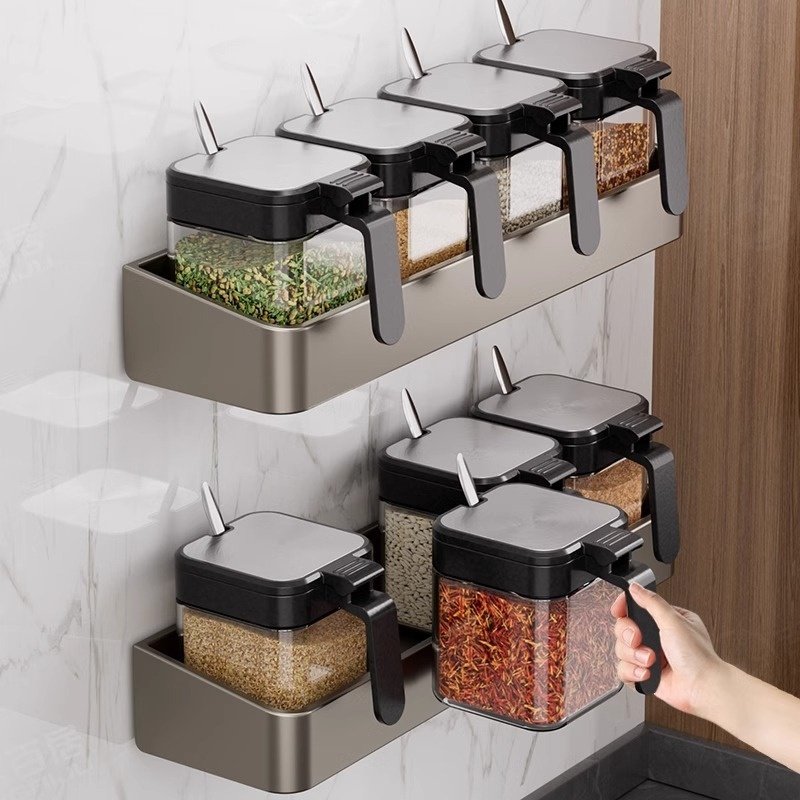 Seasoning Box Storage Rack Combination Suit