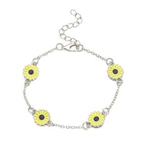 Alloy Sunflower Anklet Gift For Ladies