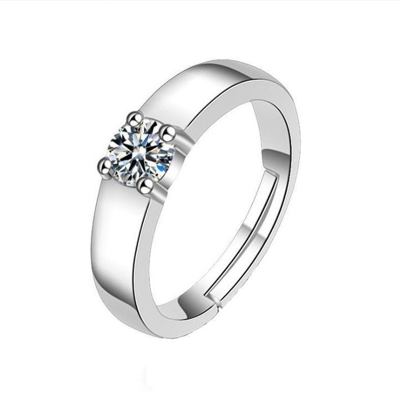 Simulation Of A Classic Six-prong Ring For Women Open Diamond Ring Niche Moissanite Ring - Image 4