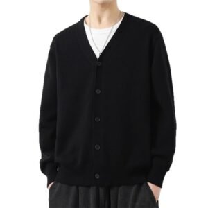 V-neck Sweater Fall Winter Warm Knitted Outerwear