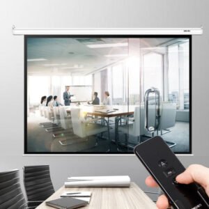 Deli 50440 100" Electronic Wall Mounted Projector Screen