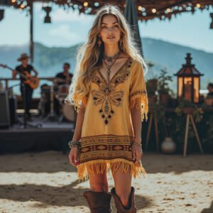 Party Rock Tassel Cross-Border Womens Dress