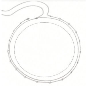 Women's Fashion Round Beads Chain Double-layer Waist Chain