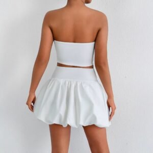 Hollow-out Off-the-shoulder Sleeveless Bodycon Tube Mini Dress