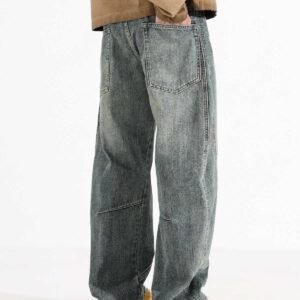 Men's Loose Wide-leg Retro Distressed Loose Jeans