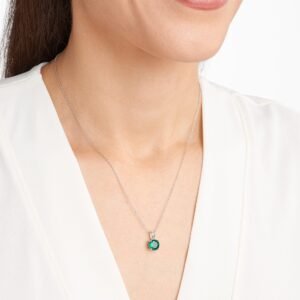 Womens Round Minimalist Fashion Pendant Necklace