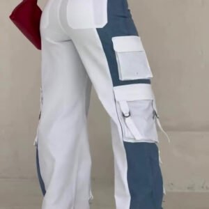 Contrast Pocket Cargo Jeans