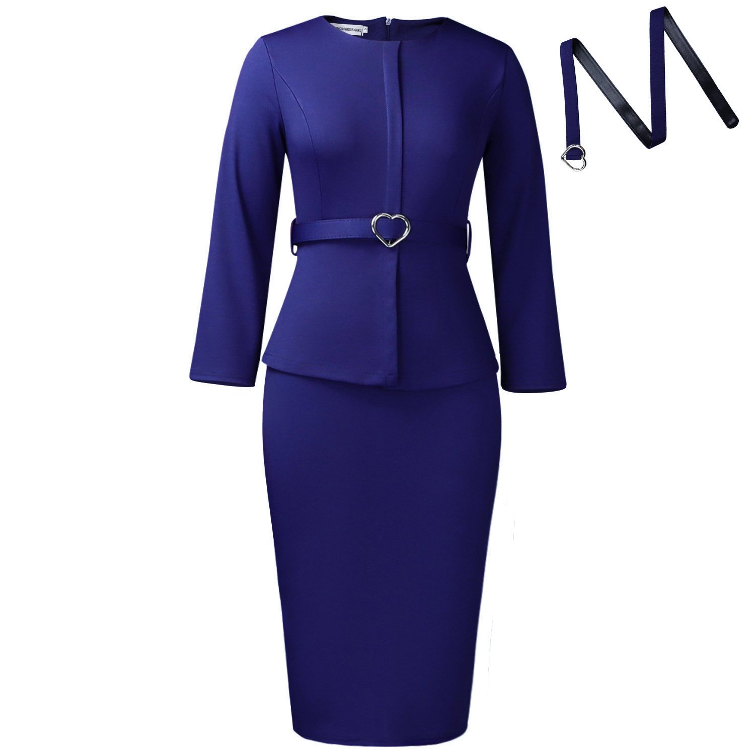 Womens Stylish Crew-neck Figure-flattering Dress - Image 7