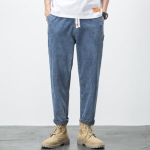 Men's Loose Plus Size Elastic Waist Jeans
