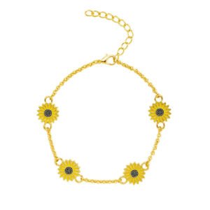 Alloy Sunflower Anklet Gift For Ladies