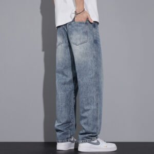 High-end Men's Loose Casual Anti-wrinkle Comfortable Straight Jeans