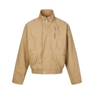 Stand Collar Short Vintage Work Jacket