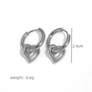 Stylish Detachable Heart-shaped Hoop Earrings With A Premium Feel