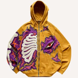 Fashion Casual Printed Polyester Sweater