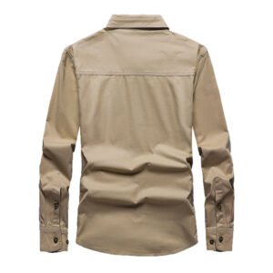 Men's Casual Loose-fit Long-sleeve Work Shirt