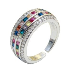 Versatile Copper Zircon Electroplated Real Gold Color Ring For Women