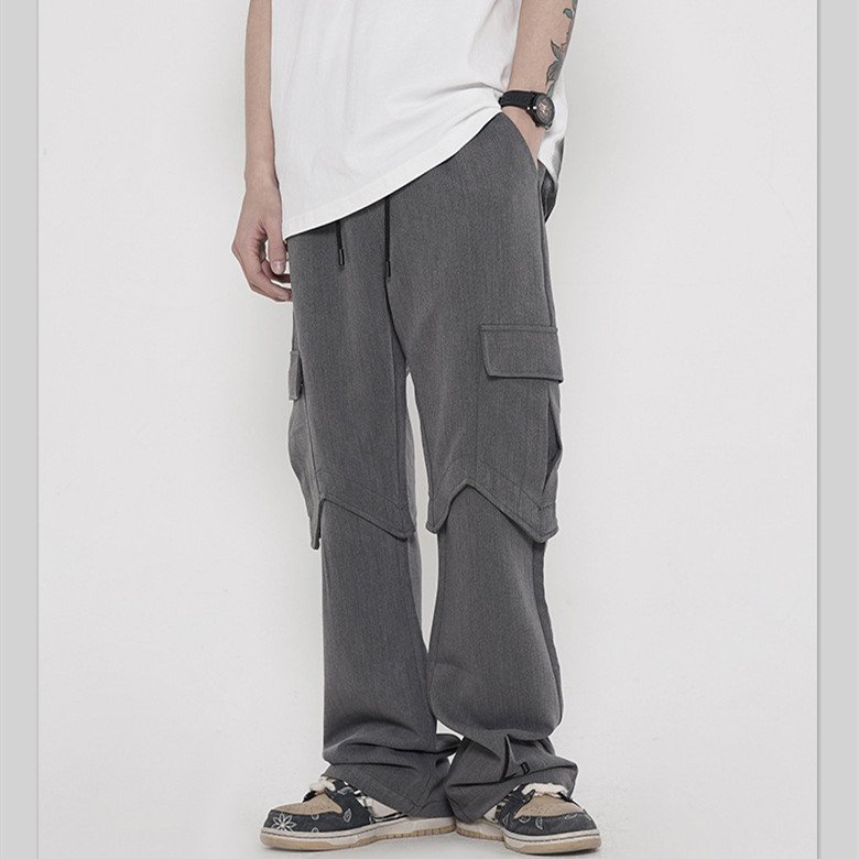 Street Embroidered Flared Loose Men's Casual Pants - Image 4