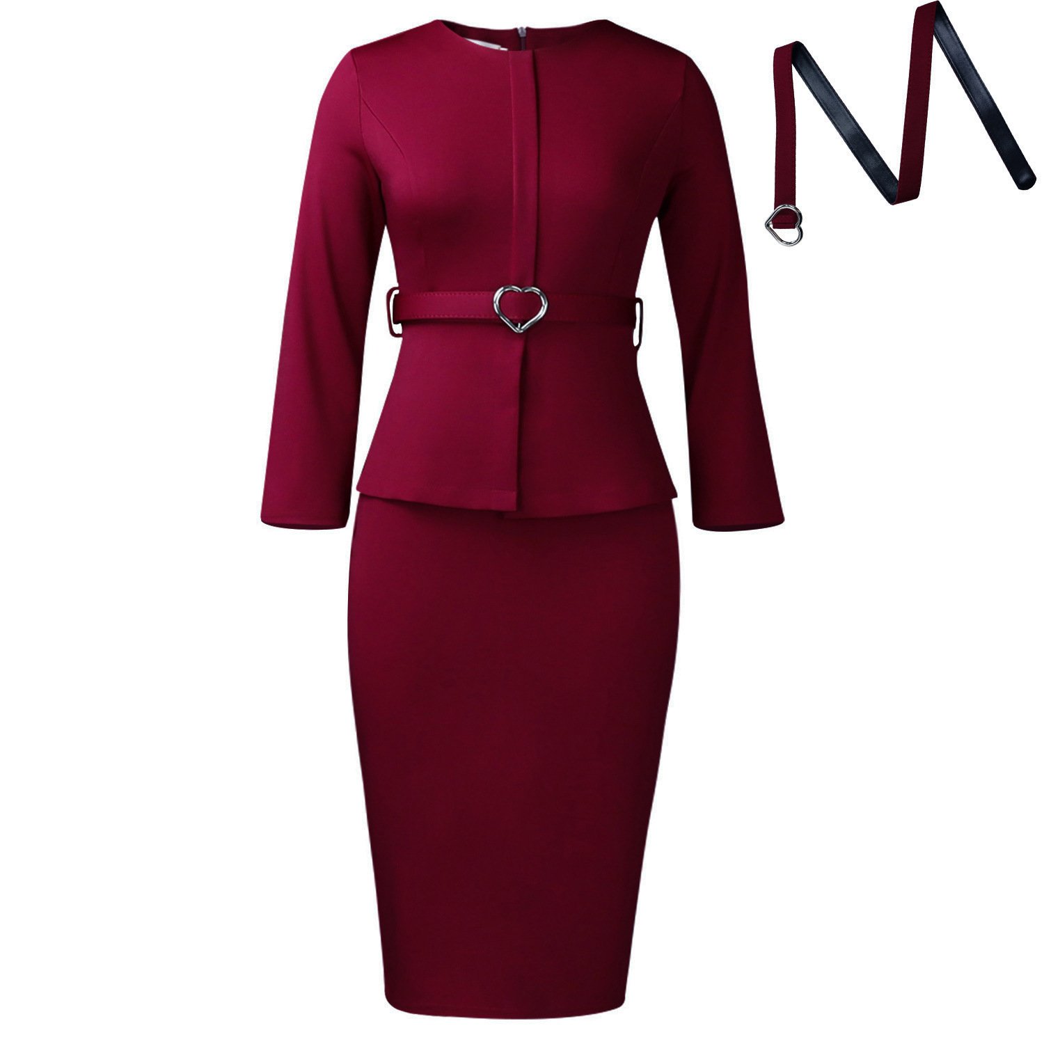 Womens Stylish Crew-neck Figure-flattering Dress - Image 8