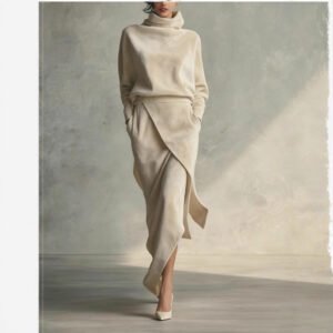 Elegant Suede Dress Women