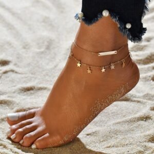 Design Sense Foot Ornaments Multi-layer Pendant Anklet Female Accessories