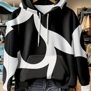 Women's Printed Hooded Pullover Sweatshirt