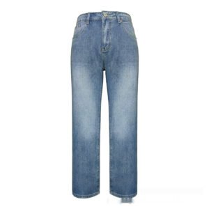 Loose Mid Waist Casual Straight Pants Cropped Pants