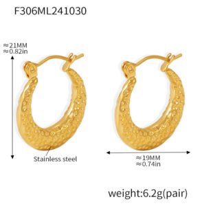 French-style Instagram-worthy Polka-dot C-shaped All-matching Earrings