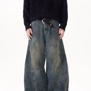 Loose Straight Washed Pants For Men And Women