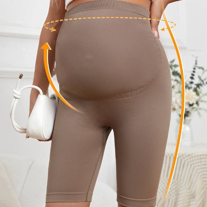 Knitted High Elastic Belly Contracting Hip Lifting Pregnant Women Shaping Pants