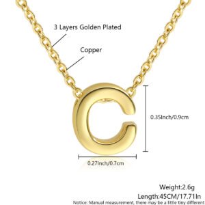 Gold-Plated Copper Necklace With 26 Uppercase English Letters Finely Polished Perforated Pendant On An Exquisite Chain