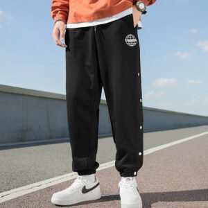 Newport Style Men's Autumn And Winter Breasted Drape Casual Men's Loose Sports Trousers