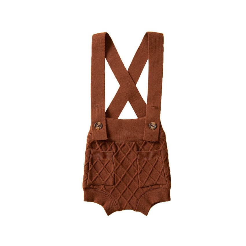 Autumn Boys And Girls Knitted Suspenders Woolen Clothes And Trousers - Image 3