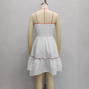 Retro Floral Print Patchwork Ruffle Dress