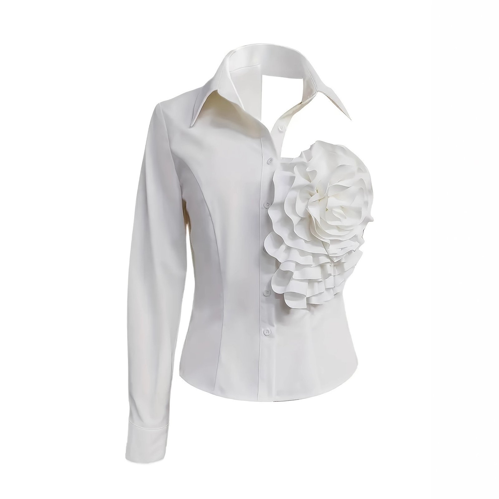 White Blouse With A One-shoulder TOP - Image 2