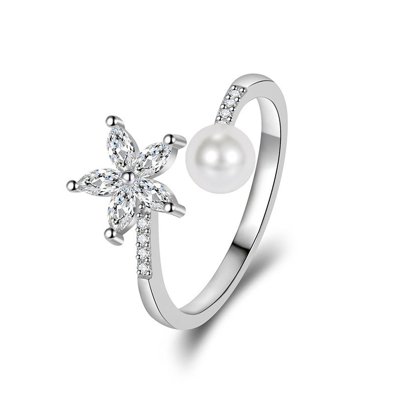 Original Design Pearl Pentagram Ring - Image 5