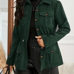 European And American Corduroy Casual Jacket Style Loose And Atmospheric