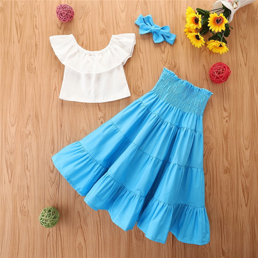 European And American Ins Net Red Girls Children's Clothing Ruffled Tops Waist Lanterns - Image 3