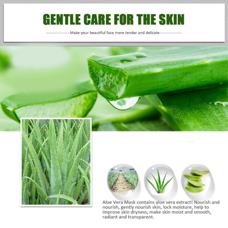 Beautiful Image Aloe Facial Mask Moisturizing Natural Aloe Vera Gel Cosmetic Care - Image 5