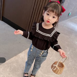 Girls Spring And Autumn Clothes Jeans Girls New Style