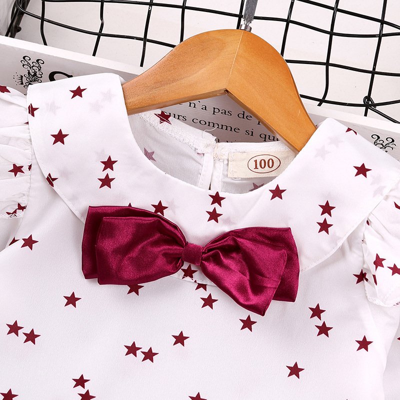 Autumn And Winter New Children's Clothing Korean Version Of The Star Long-sleeved Top Dress Pants - Image 4