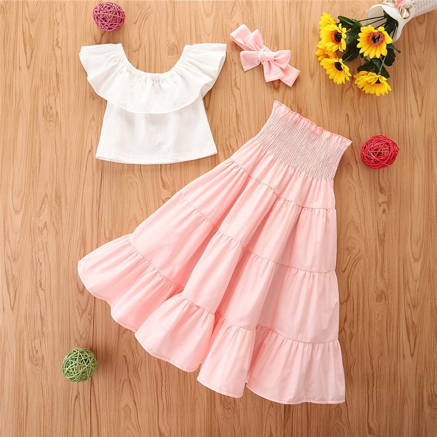 European And American Ins Net Red Girls Children's Clothing Ruffled Tops Waist Lanterns - Image 2
