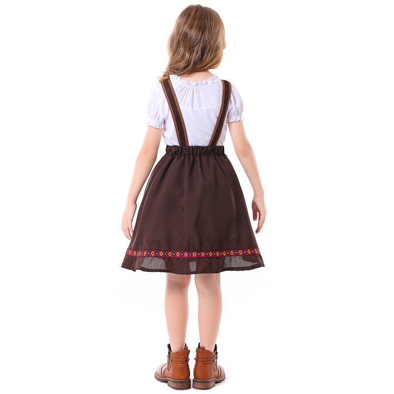 German Bavarian Traditional Folk Festival Beer Festival Costume Girl's Strap Skirt - Image 2