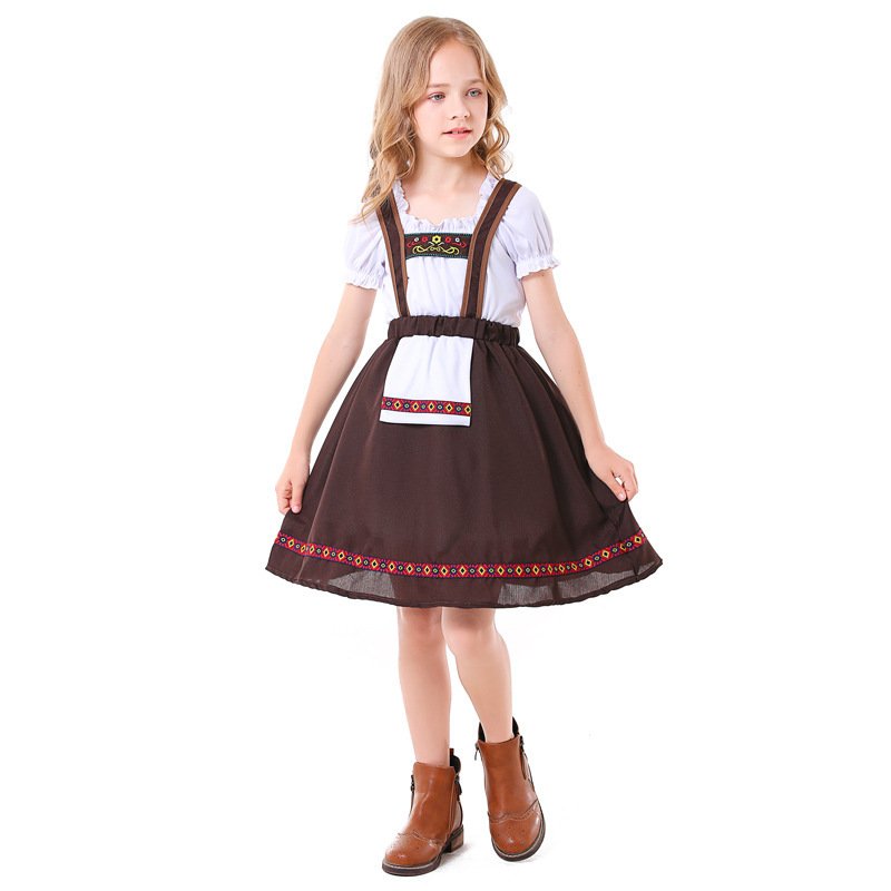 German Bavarian Traditional Folk Festival Beer Festival Costume Girl's Strap Skirt - Image 5